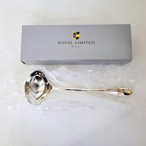 Royal Limited Silverplate Berry Spoon & Ladle Set With Original Boxes - Picture 5 of 6